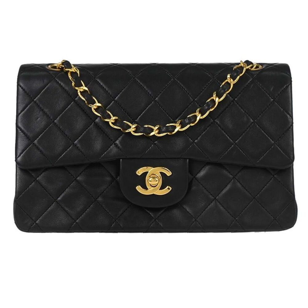 Chanel Timeless - Classic Double Flap Leather Black Leather Shoulder Bag Bag